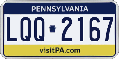 PA license plate LQQ2167