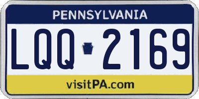 PA license plate LQQ2169
