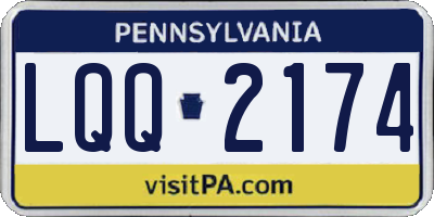 PA license plate LQQ2174