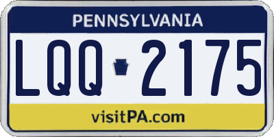 PA license plate LQQ2175