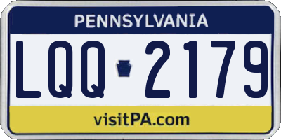 PA license plate LQQ2179
