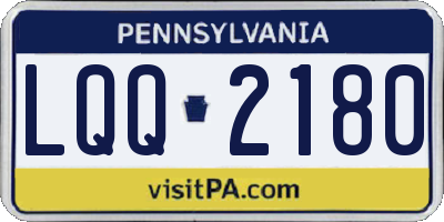 PA license plate LQQ2180