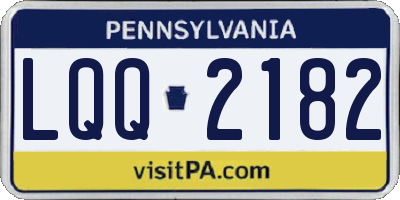 PA license plate LQQ2182