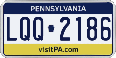 PA license plate LQQ2186