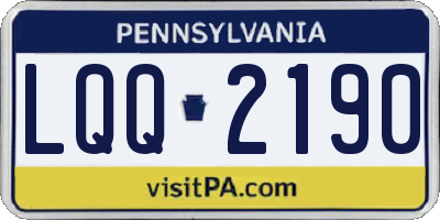 PA license plate LQQ2190