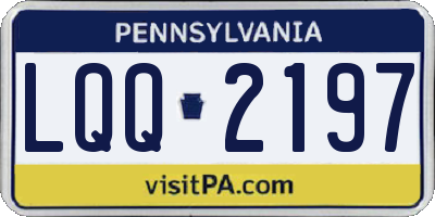 PA license plate LQQ2197