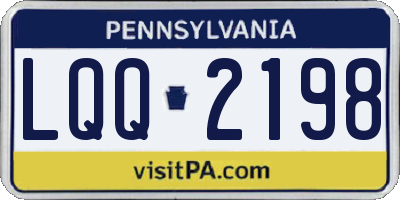 PA license plate LQQ2198