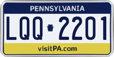 PA license plate LQQ2201