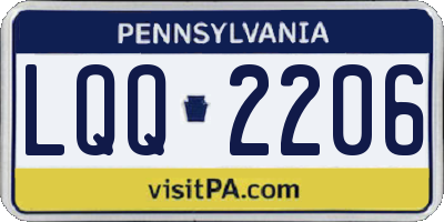 PA license plate LQQ2206