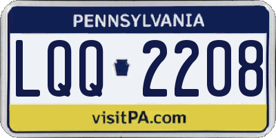PA license plate LQQ2208