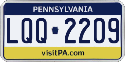 PA license plate LQQ2209