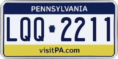 PA license plate LQQ2211