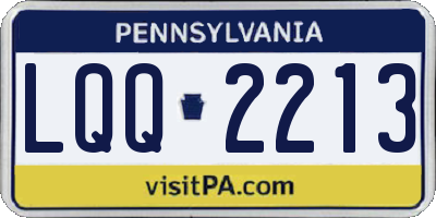 PA license plate LQQ2213