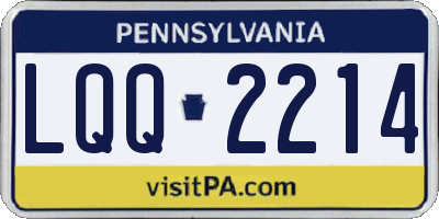 PA license plate LQQ2214