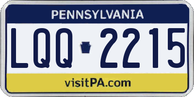 PA license plate LQQ2215