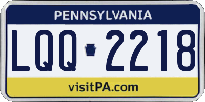 PA license plate LQQ2218