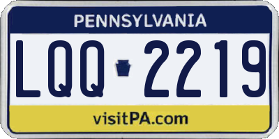 PA license plate LQQ2219