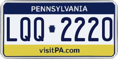 PA license plate LQQ2220