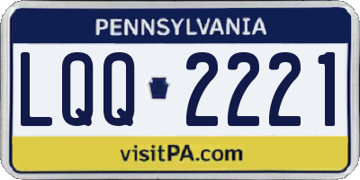 PA license plate LQQ2221