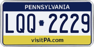 PA license plate LQQ2229