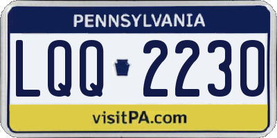 PA license plate LQQ2230