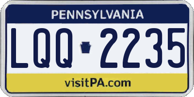 PA license plate LQQ2235