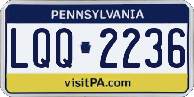 PA license plate LQQ2236