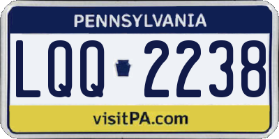 PA license plate LQQ2238