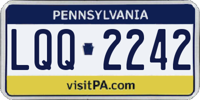 PA license plate LQQ2242