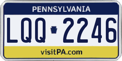 PA license plate LQQ2246
