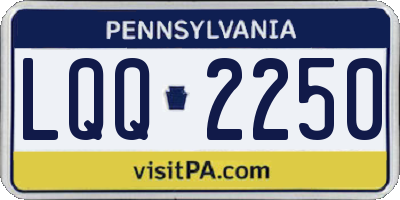 PA license plate LQQ2250