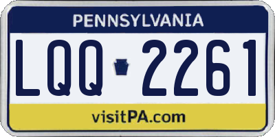 PA license plate LQQ2261