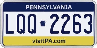 PA license plate LQQ2263