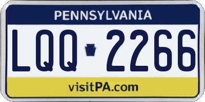 PA license plate LQQ2266