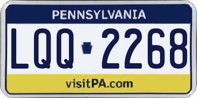 PA license plate LQQ2268