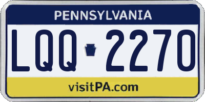 PA license plate LQQ2270