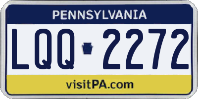 PA license plate LQQ2272