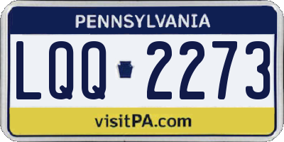 PA license plate LQQ2273