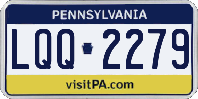 PA license plate LQQ2279
