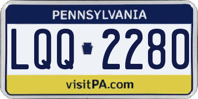 PA license plate LQQ2280