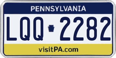 PA license plate LQQ2282