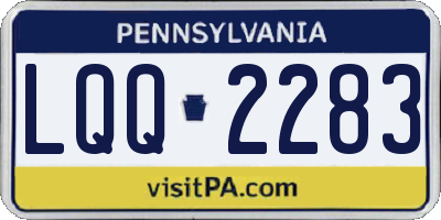 PA license plate LQQ2283