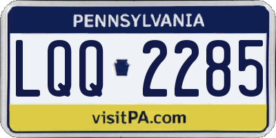 PA license plate LQQ2285