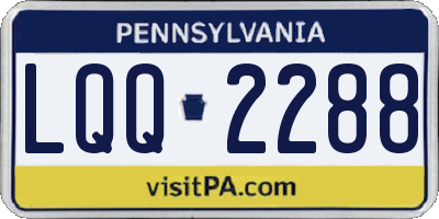 PA license plate LQQ2288