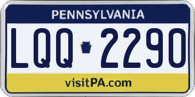 PA license plate LQQ2290