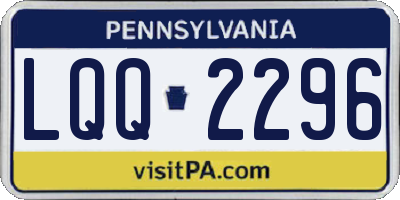 PA license plate LQQ2296