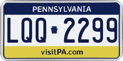 PA license plate LQQ2299
