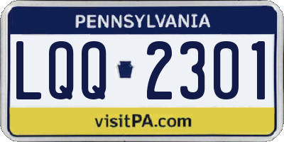 PA license plate LQQ2301