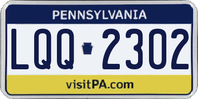 PA license plate LQQ2302