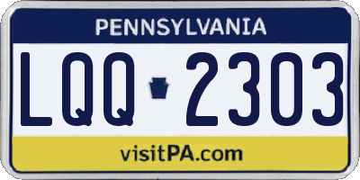 PA license plate LQQ2303